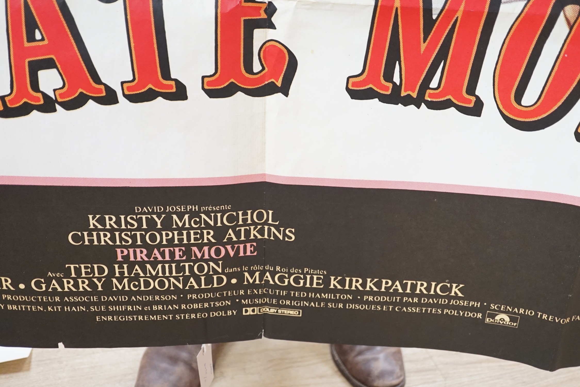 A large Pirate Movie film poster, 1982